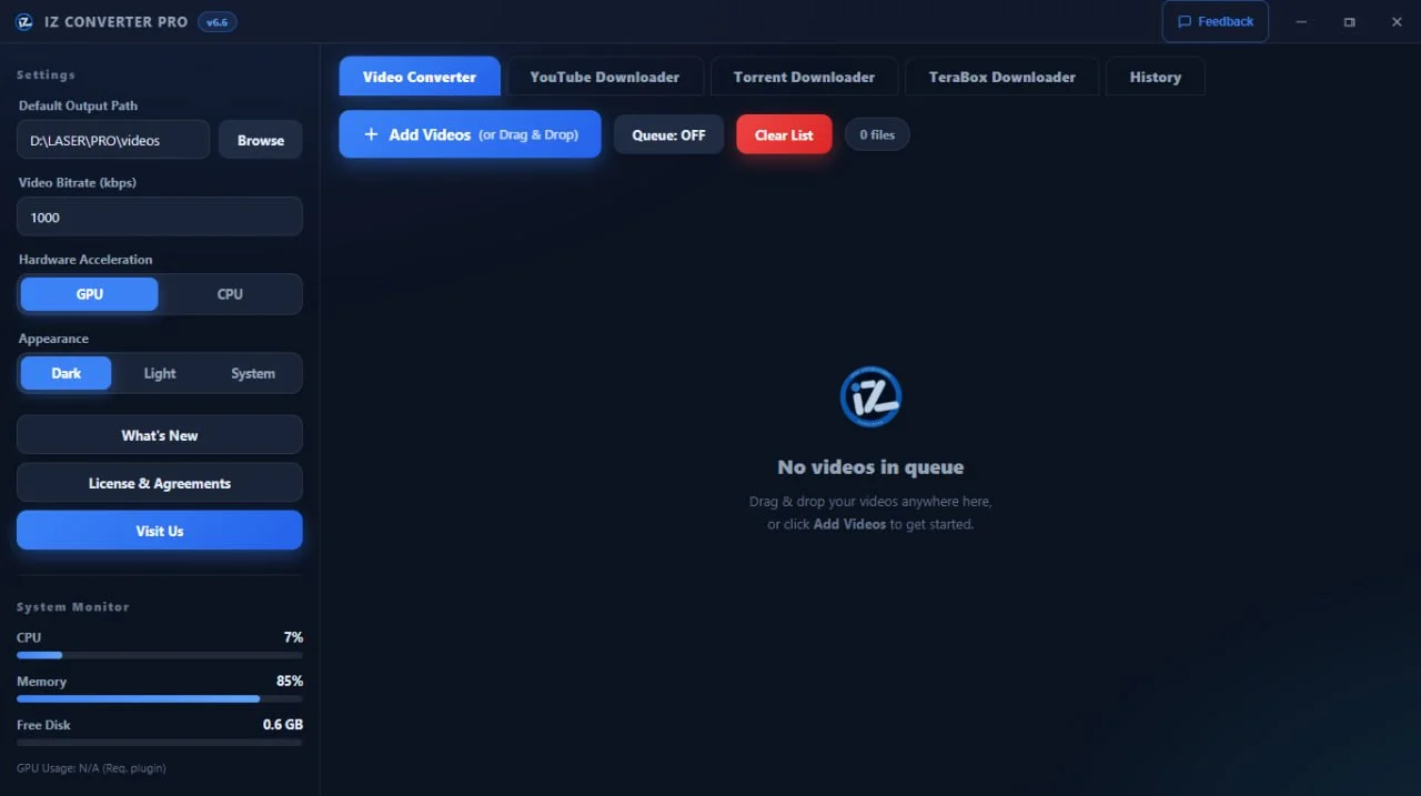 Iz Converter Interface Screenshot 1