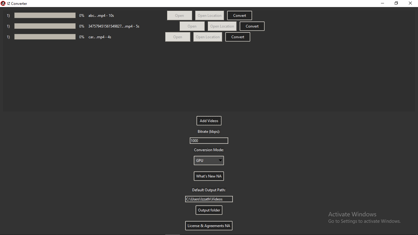 IZ Converter conversion options